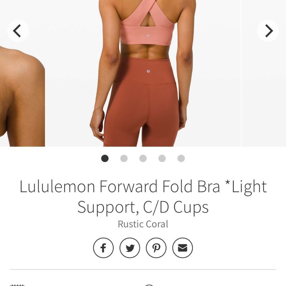 Lululemon Rustic Coral Forward Fold Bra - image 4